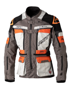 RST Adventure-Xtreme Race Dept Ce Mens Textile Jacket Dark Grey Grey Orange