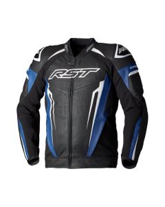 RST Tractech Evo 5 Leather Jacket Blue Black White