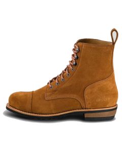 ROKKER Urban Rebel Crunchy Havana Rough Out Light Brown Motorcycle Boots