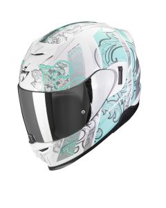 Scorpion Exo-520 Evo Air Fasta White-Light Blue Full Face Helmet
