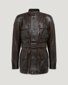 Belstaff Trialmaster Black Brown Leather Jacket