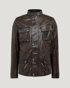 Belstaff Turner Black Brown Leather Jacket