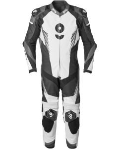 gms GRC-1 Black White Grey 1PC Leather Motorcycle Suit