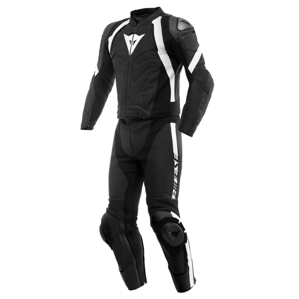 Dainese Avro 4 Leder 2-teiliger Anzug S/T Schwarz Matt Schwarz Matt Weiß Größe 128