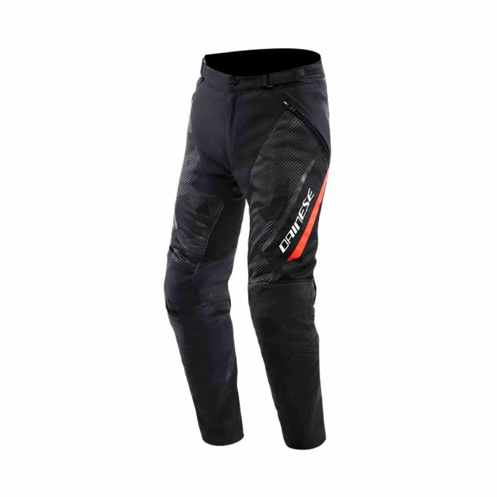 Dainese Hose Drake 2 Super Air Tex Schwarz Anthrazit Rot Fluo Größe 56