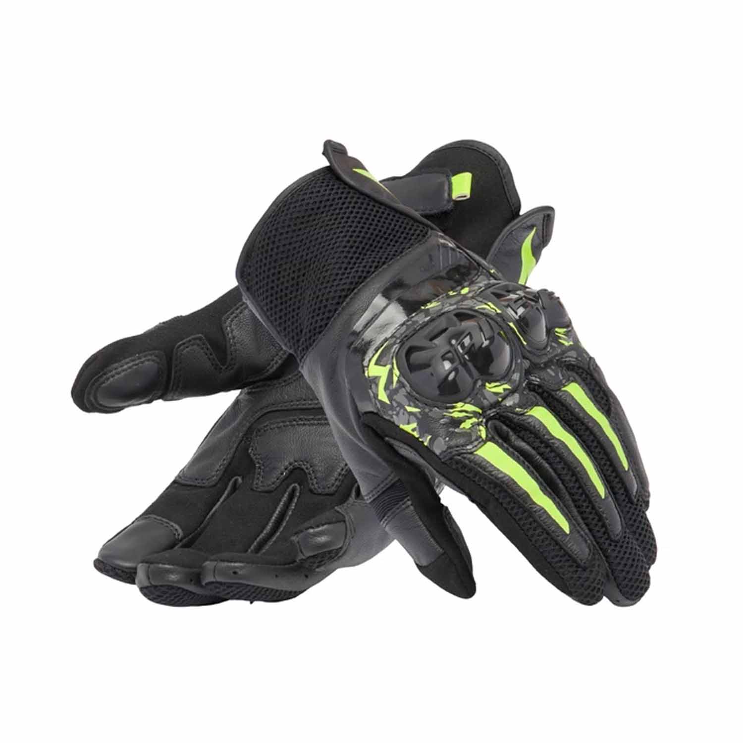 Dainese Handschuhe MIG 3 Schwarz Anthrazit Gelb Fluo Größe S