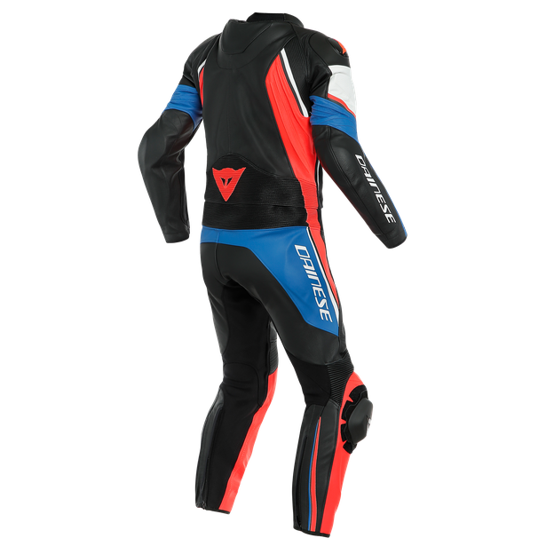 DAINESE AVRO D2 BLACK LIGHT BLUE FLUO RED 2 PIECE MOTORCYCLE SUIT male