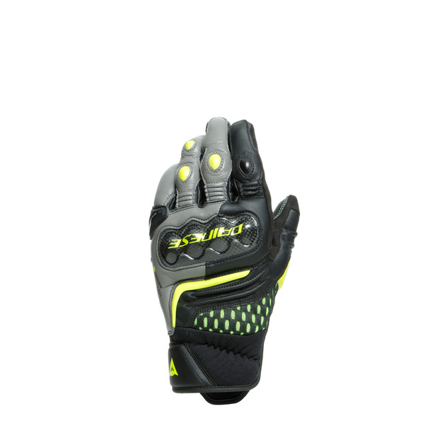 Dainese Carbon 3 Short Gants De Moto Noir Charcoal Gris Jaune Fluo 2XL