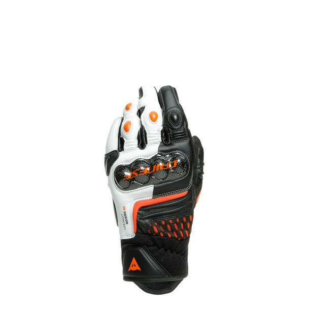 Dainese Carbon 3 Short Gants De Moto Noir Blanc Orange Flame 2XL