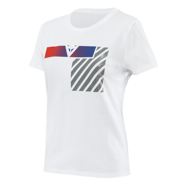 Dainese Illusion Lady T-Shirt White Dark Gray Red XS