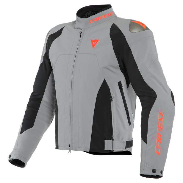 Dainese Indomita D-Dry XT Veste Moto Frost Gris Noir Mat Rouge Fluo 50