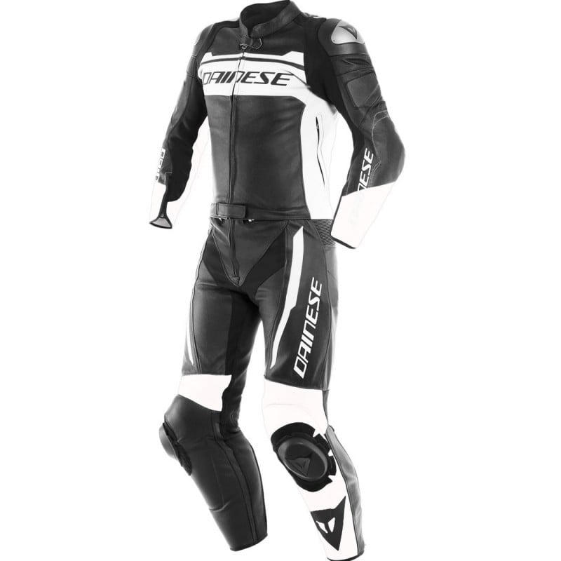 Image of Dainese Mistel Black Matt White Black Matt 2 Piece 52