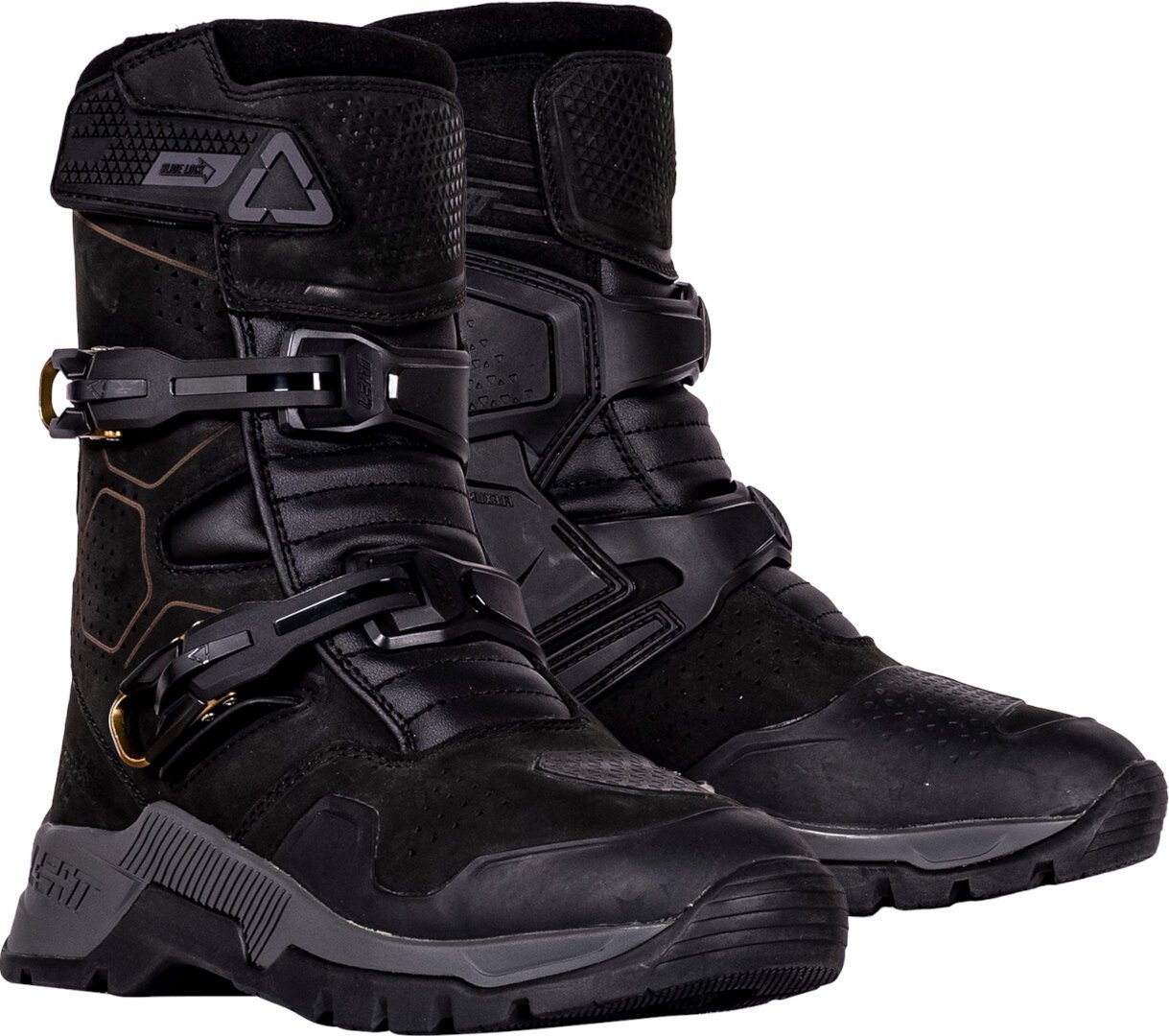 Leatt ADV HydraDri 7.5 Kurz Schwarze Wasserdichte Motorradstiefel Größe 48