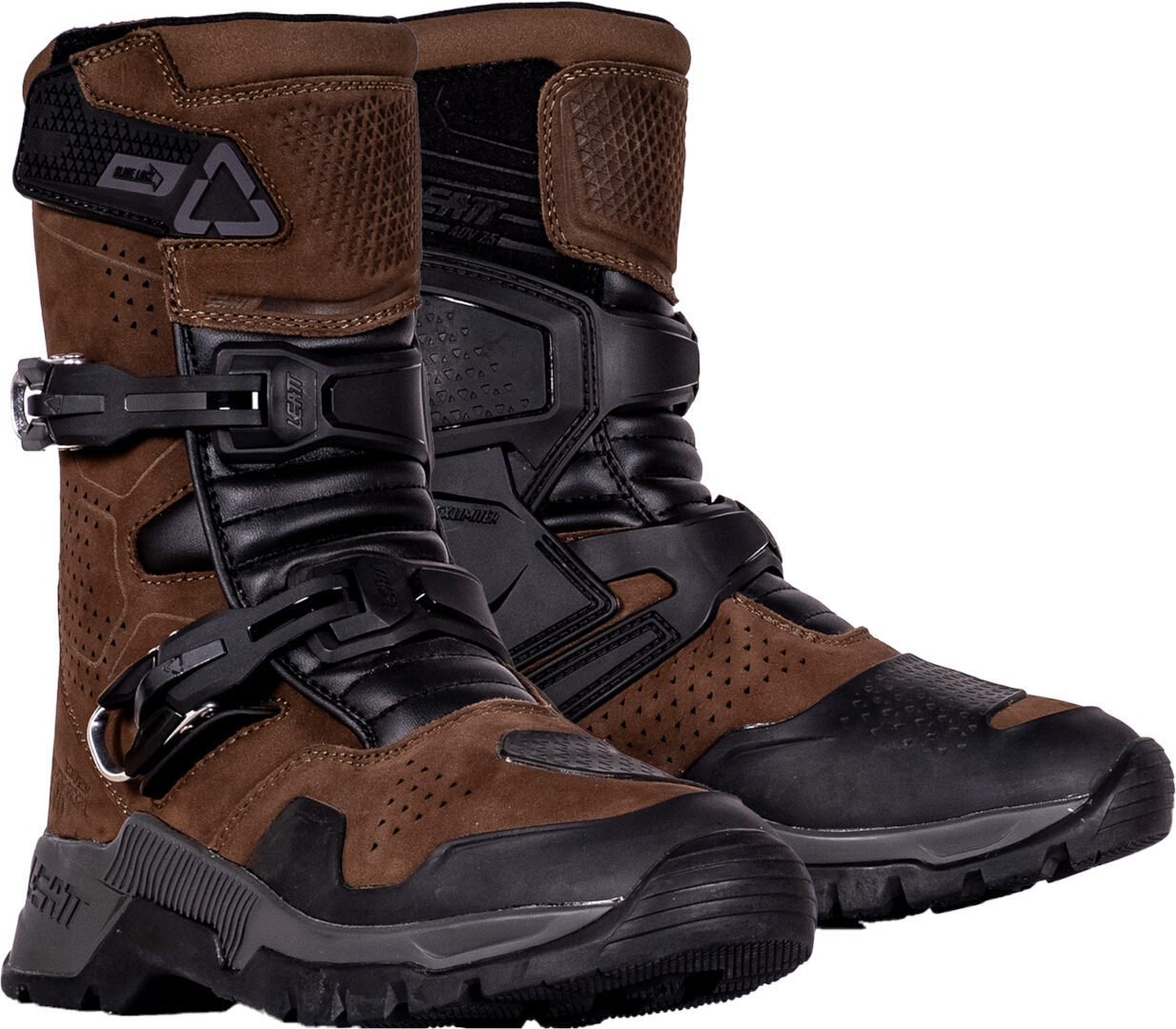 Leatt ADV HydraDri 7.5 Kurz Braune Wasserdichte Motorradstiefel Größe 40.5
