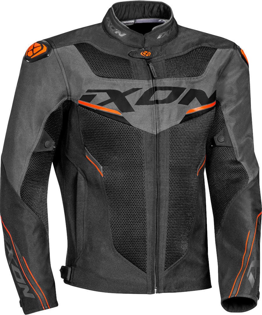 Ixon Draco Schwarz Anthrazit Orange Motorrad Textiljacke Größe 3XL