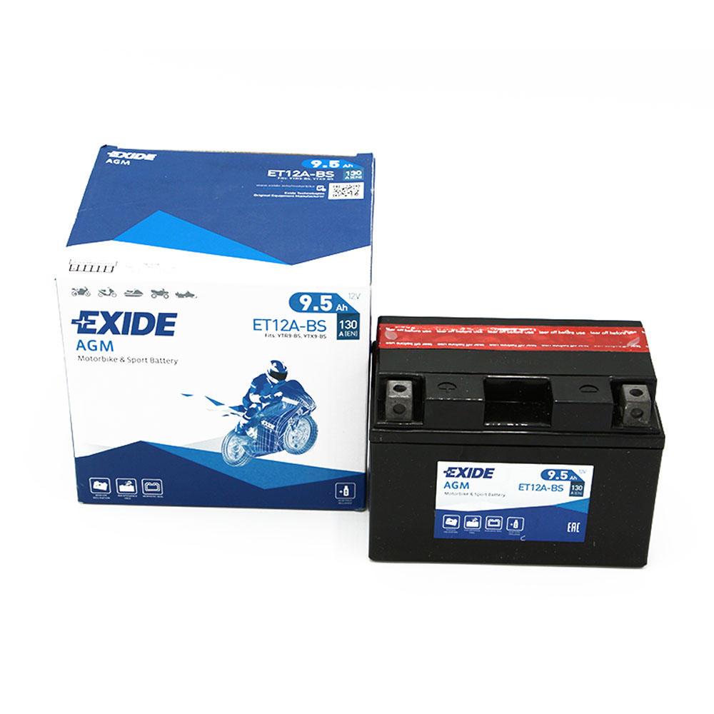 Exide ET12A-BS Batería De Moto Libre Mantenimiento