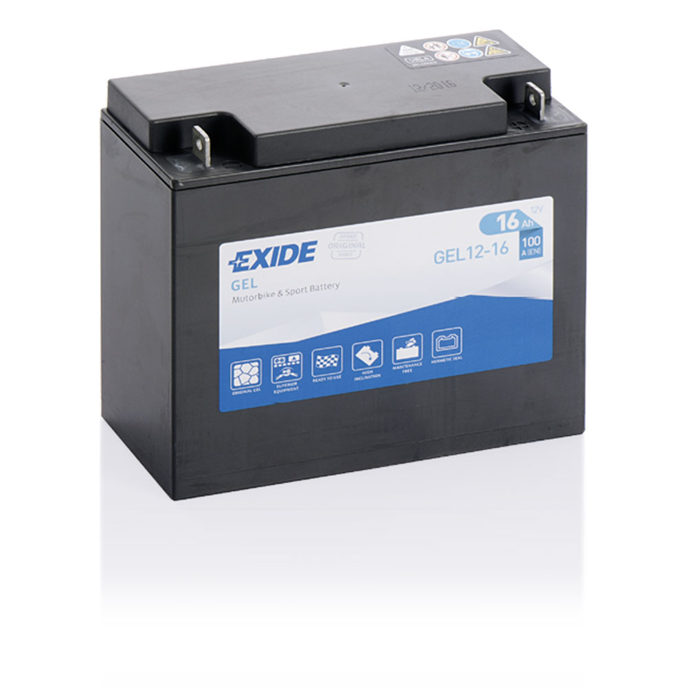 EXIDE G16 Gel Motorcycle Battery Size