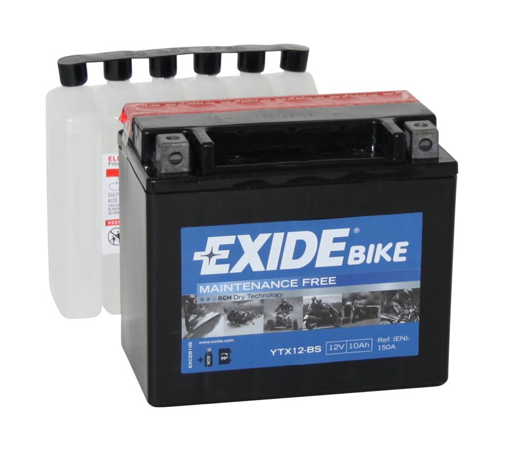 Exide ETX12-BS Batería De Moto Libre Mantenimiento