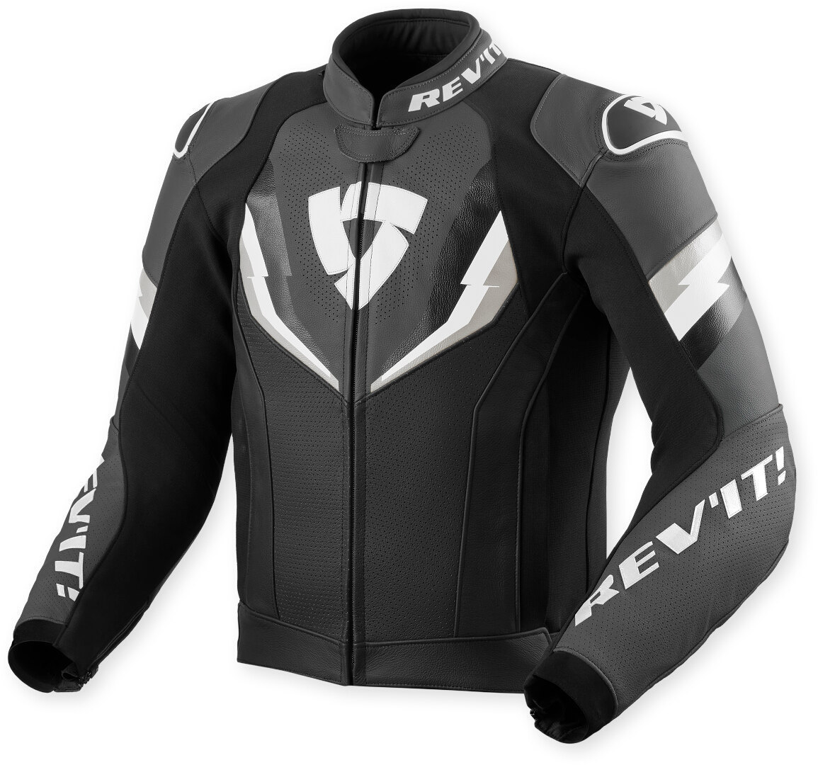 REV’IT! Quantum 3 Schwarz Anthrazit Motorrad Jacke Größe 50
