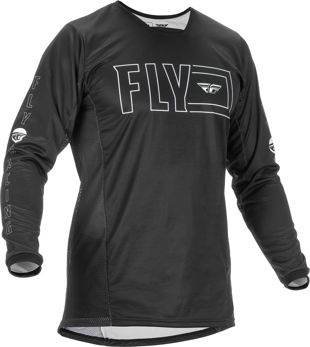 FLY Racing Kinetic Fuel Jersey Black White Size S