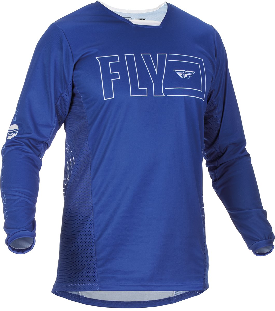 FLY Racing Kinetic Fuel Jersey Blue White Size L