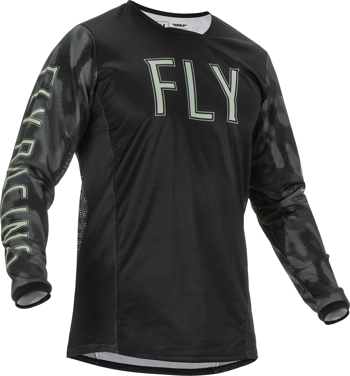 FLY Racing Kinetic S.E. Tactic Jersey Black Grey Camo Size 2XL