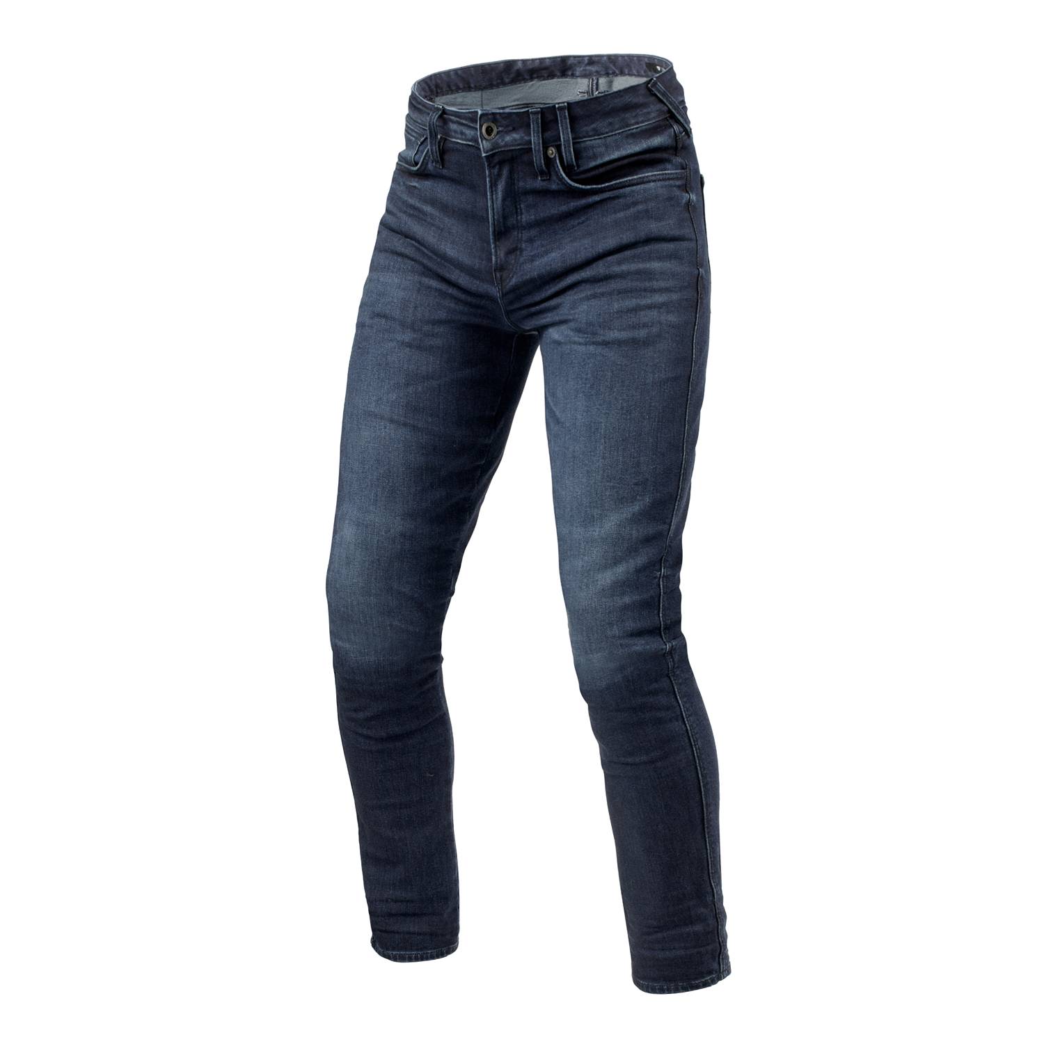 REV'IT! Jeans Carlin SK Dark Blue Used L34 Motorcycle Jeans Größe L34/W31