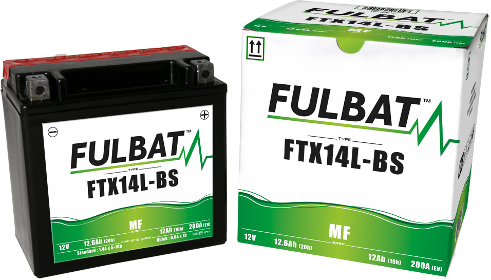 Fulbat FTX14L-BS Maintenance free Motorcycle Battery Size