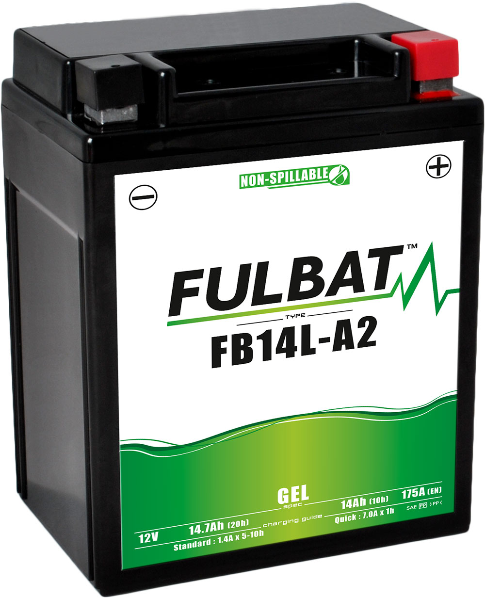 Fulbat FB14L-A2 Batería De Gel Para De Moto