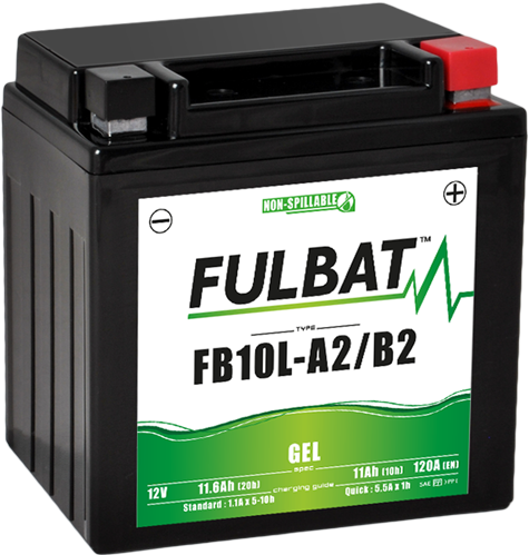 Fulbat FB10L-A2/B2 Gel Motorcycle Battery Size