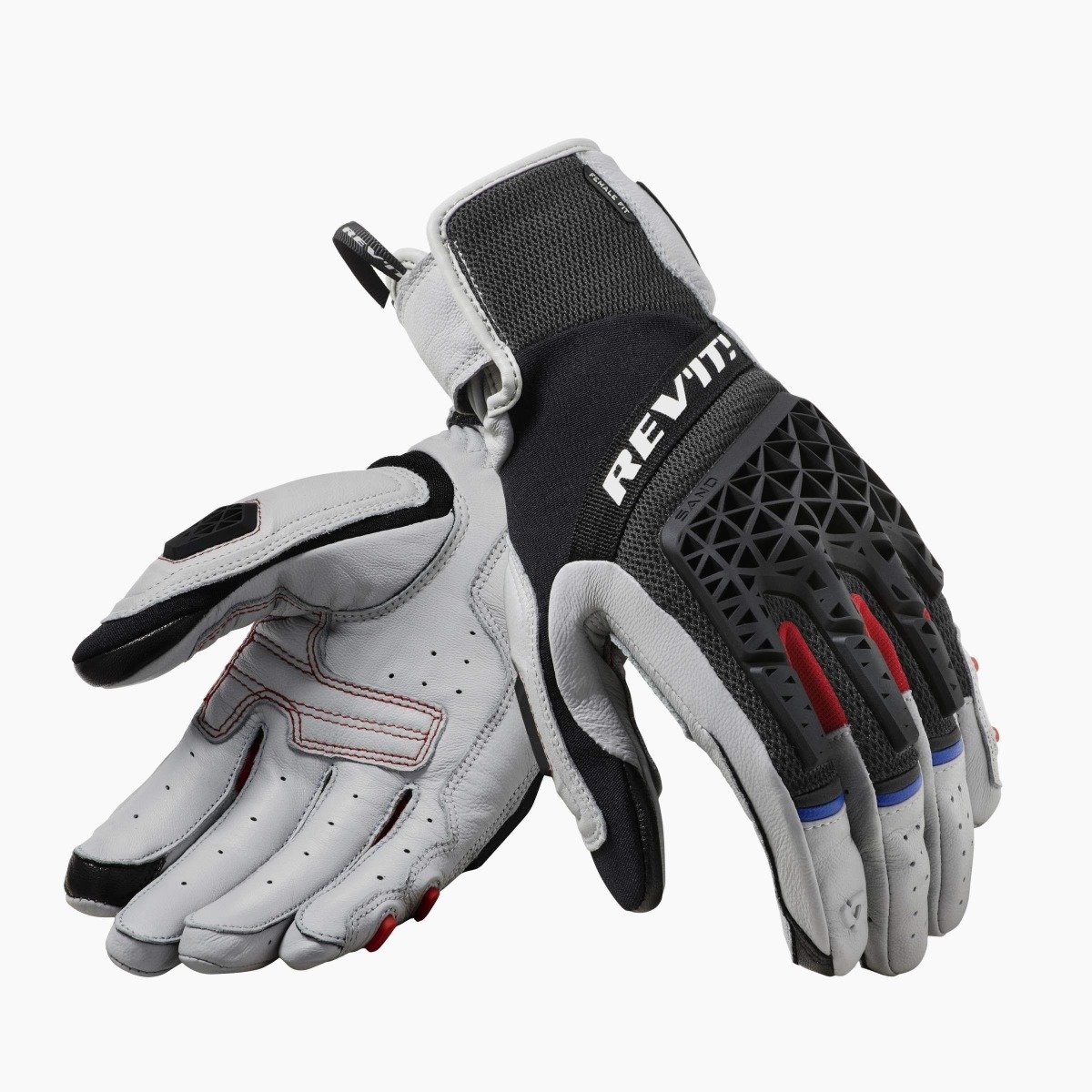 REV’IT! Sand 4 Gants Moto Femmes Gris Clair Noir S