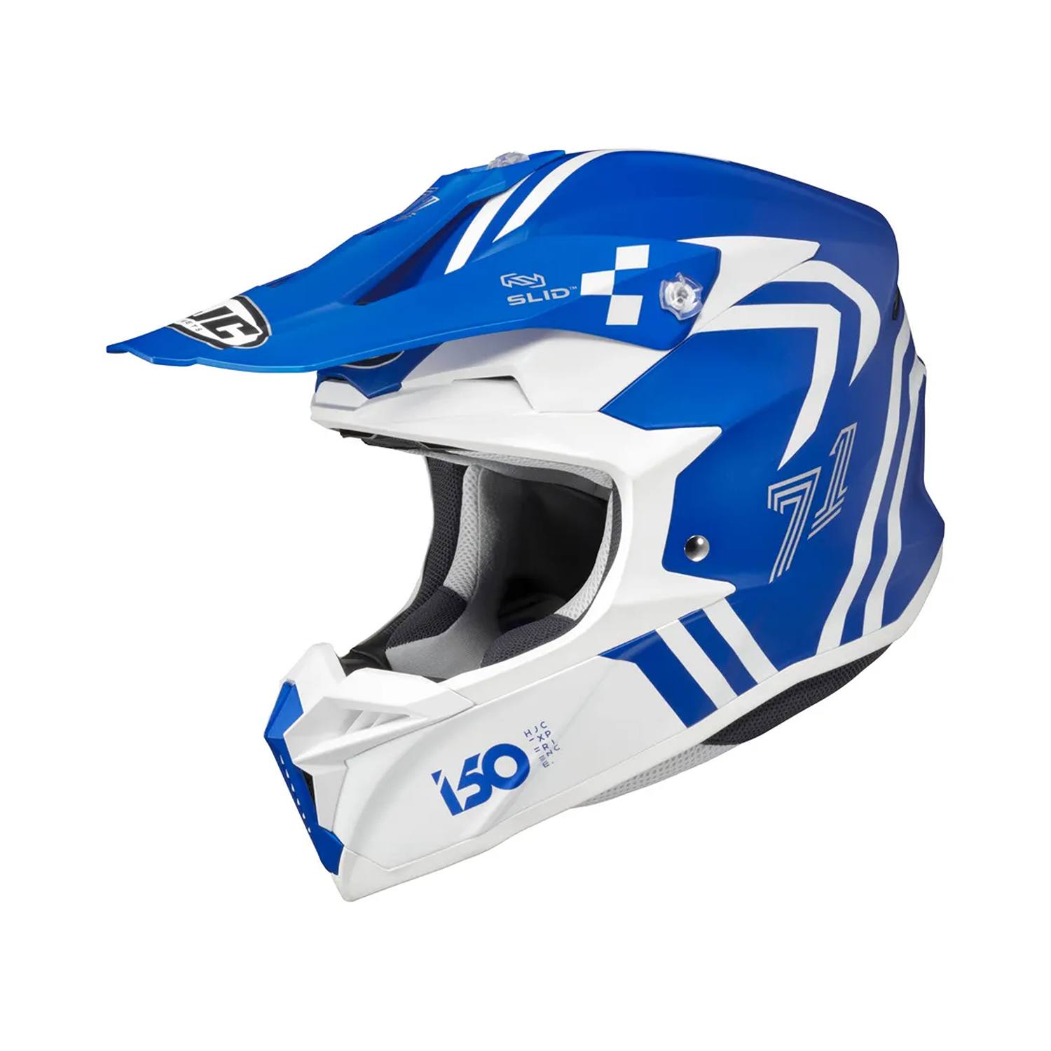 HJC I50 Hex Helm Blau Weiß Größe M