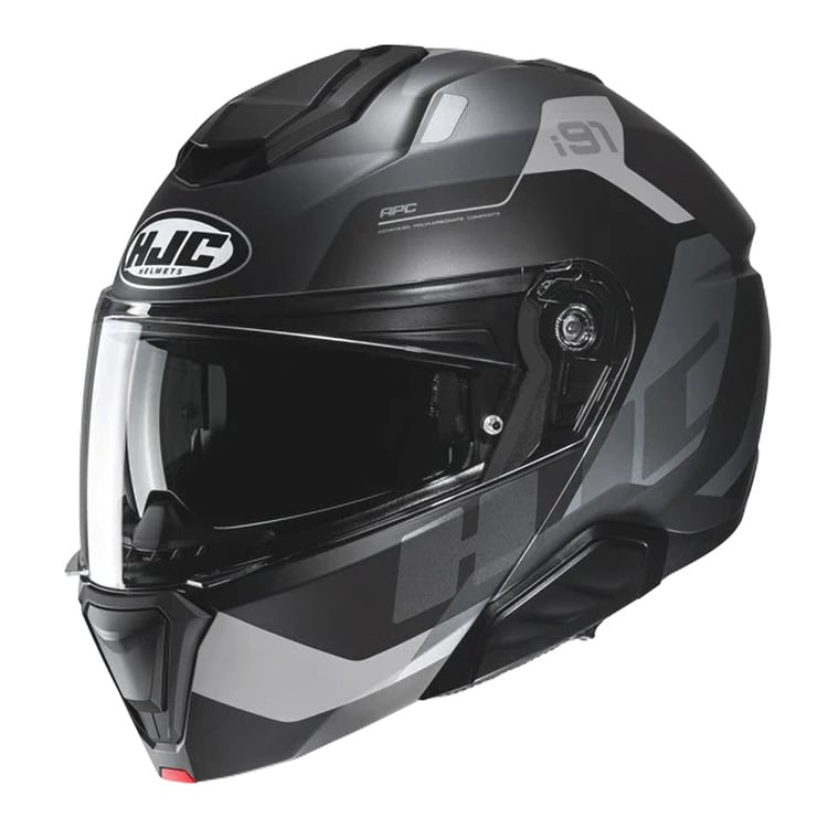 HJC i91 Carst Schwarz Grau Modular Helm Größe XL