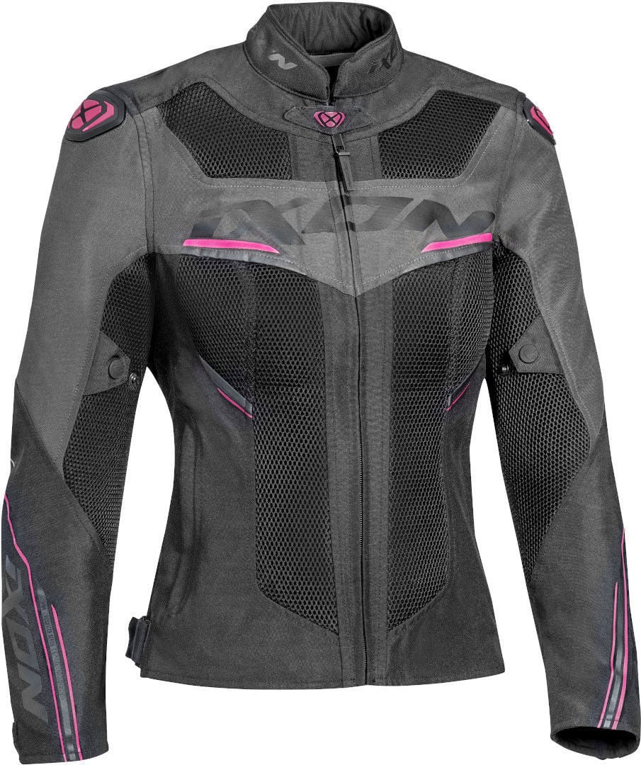 Ixon Draco Lady Schwarz Anthrazit Fuchsia Motorrad Textiljacke Größe S