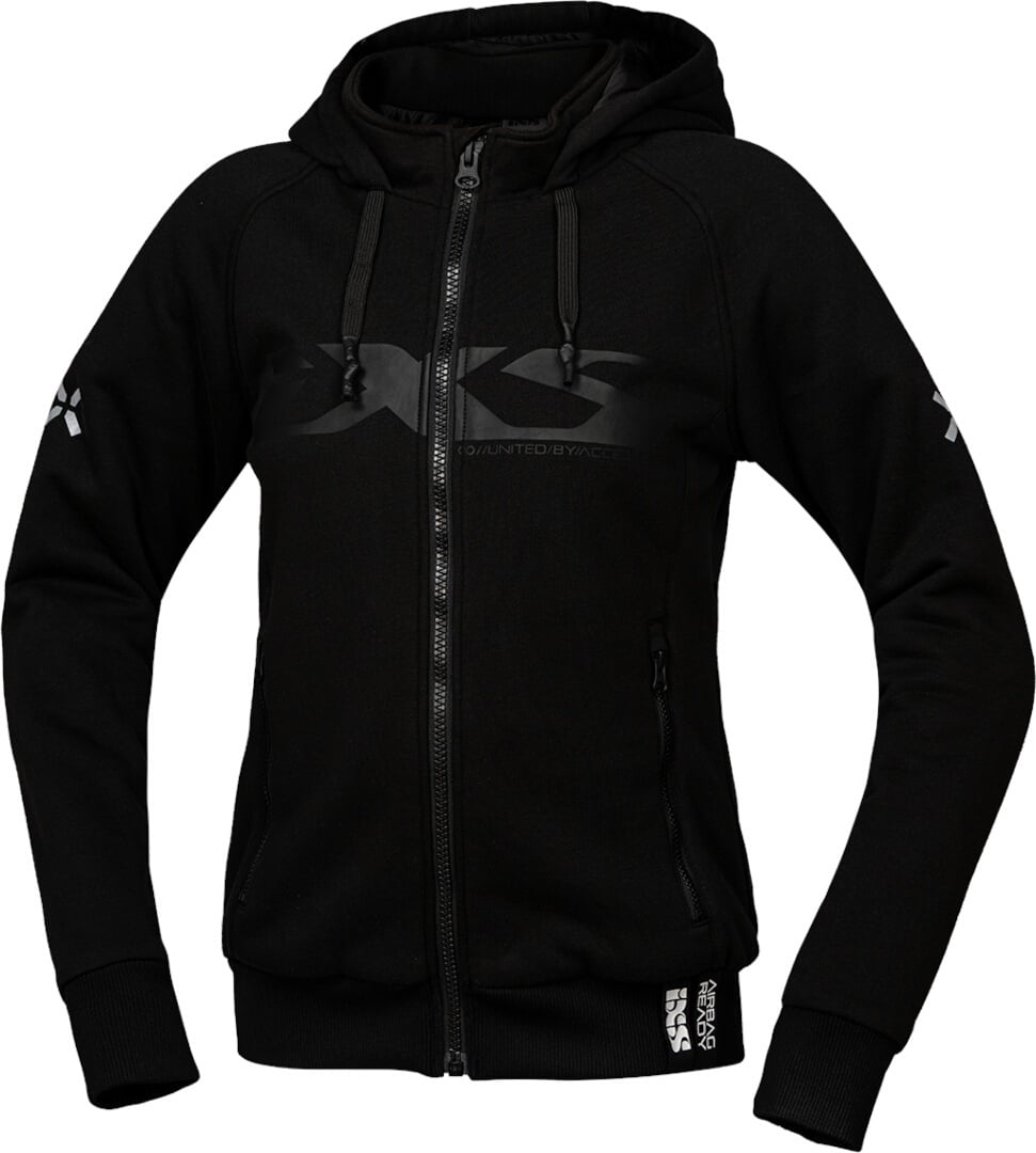 IXS Rapid 1.0 Damen Schwarz Motorrad Zip Hoodie Größe 2XL