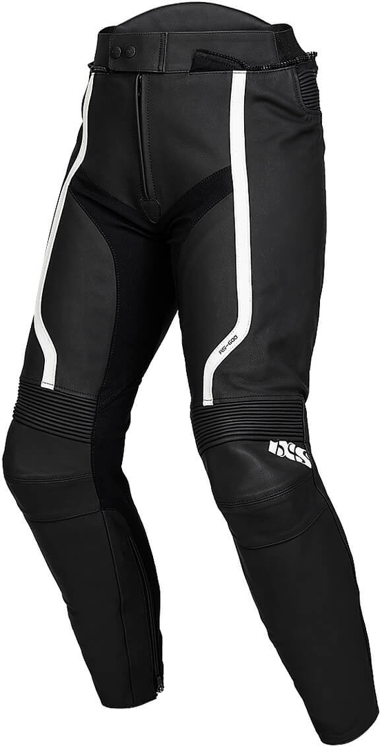 IXS Sport RS-600 1.0 Schwarz Weiß Motorrad Lederhose Größe 54