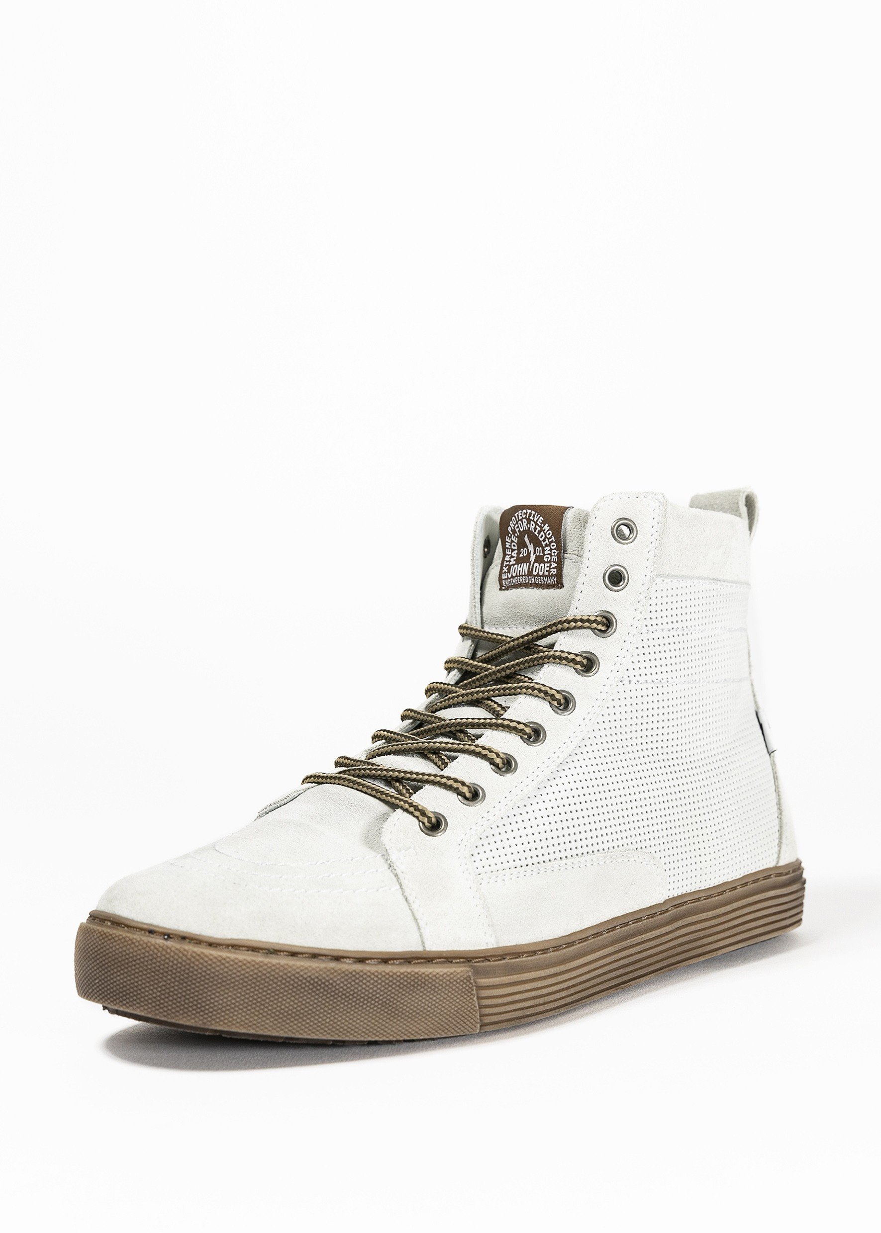 John Doe Neo Chaussures Moto Blanc Marron 39