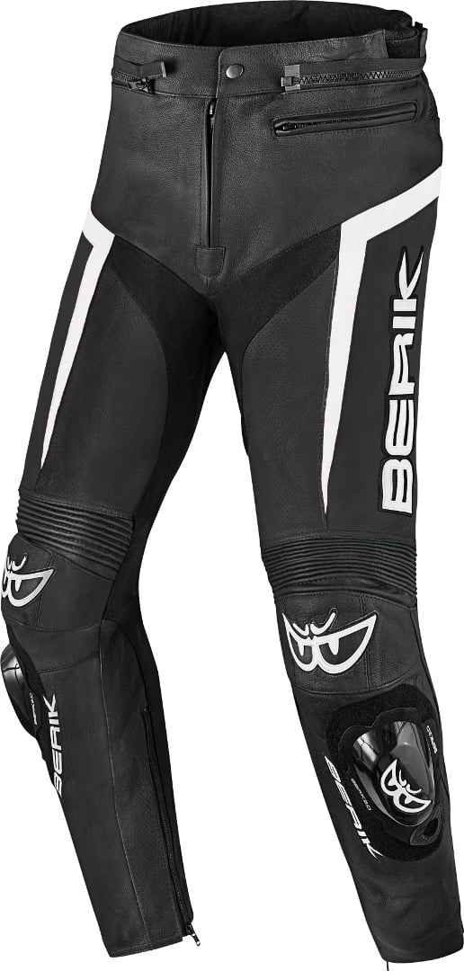 Berik Misle Schwarz Weiß Motorrad Lederhose Größe 54