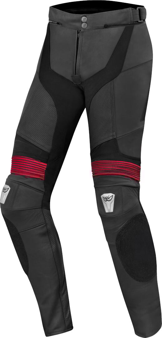 Berik Flexius Schwarz Rot Motorrad Lederhose Größe 52