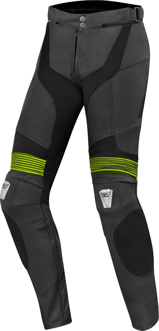Berik Flexius Schwarz Gelb Motorrad Lederhose Größe 50