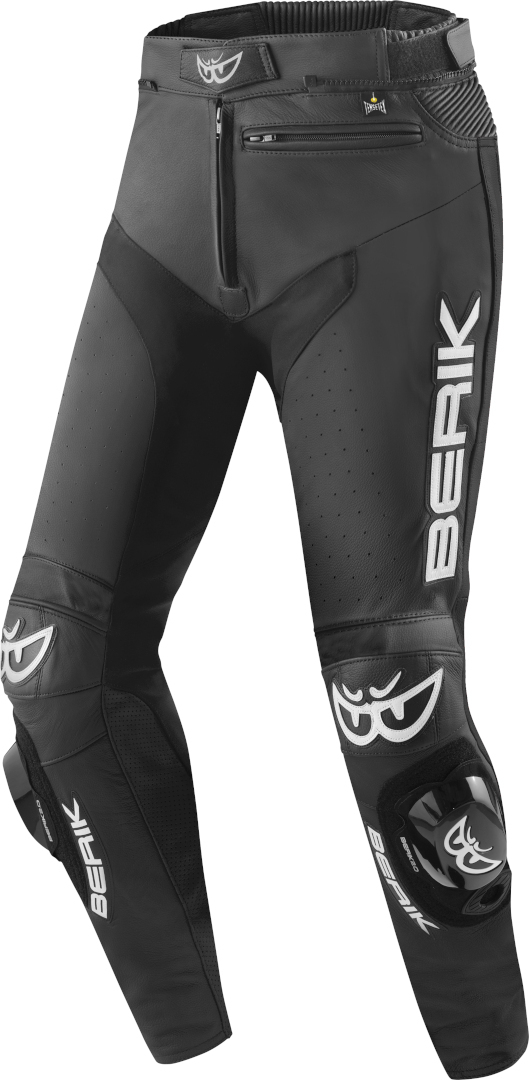 Berik Track Schwarz Motorrad Lederhose Größe 54