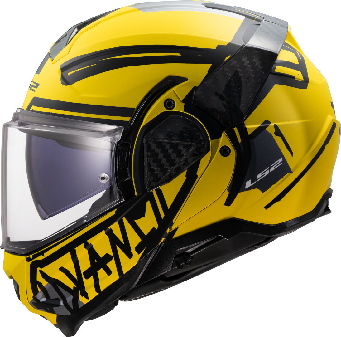 LS2 FF910 Advant II Tape Yellow Modular Helmet Size L