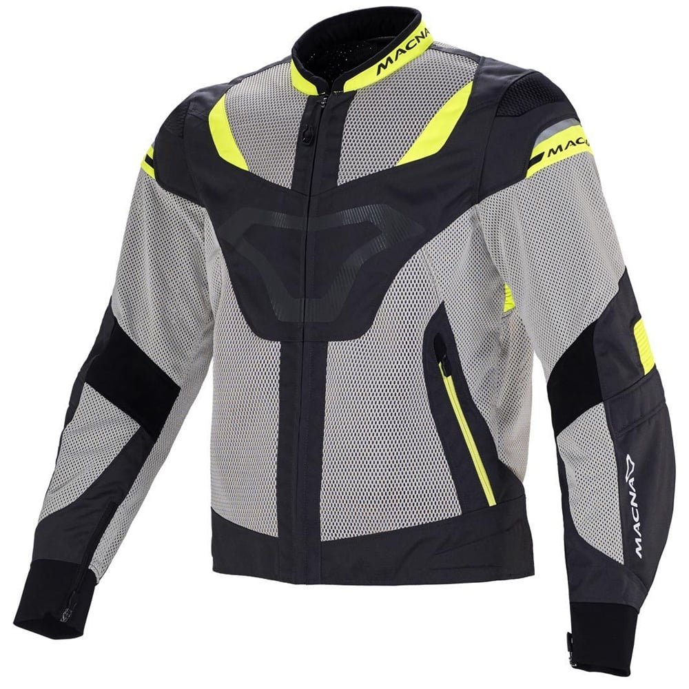 Macna Rotor Jacket Dark Gray Black Yellow Size M