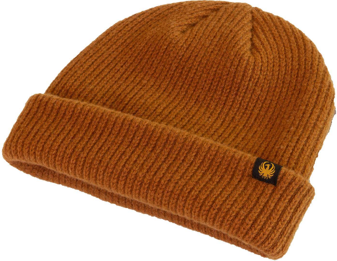 Merlin Moseley Orange Merino Beanie Größe