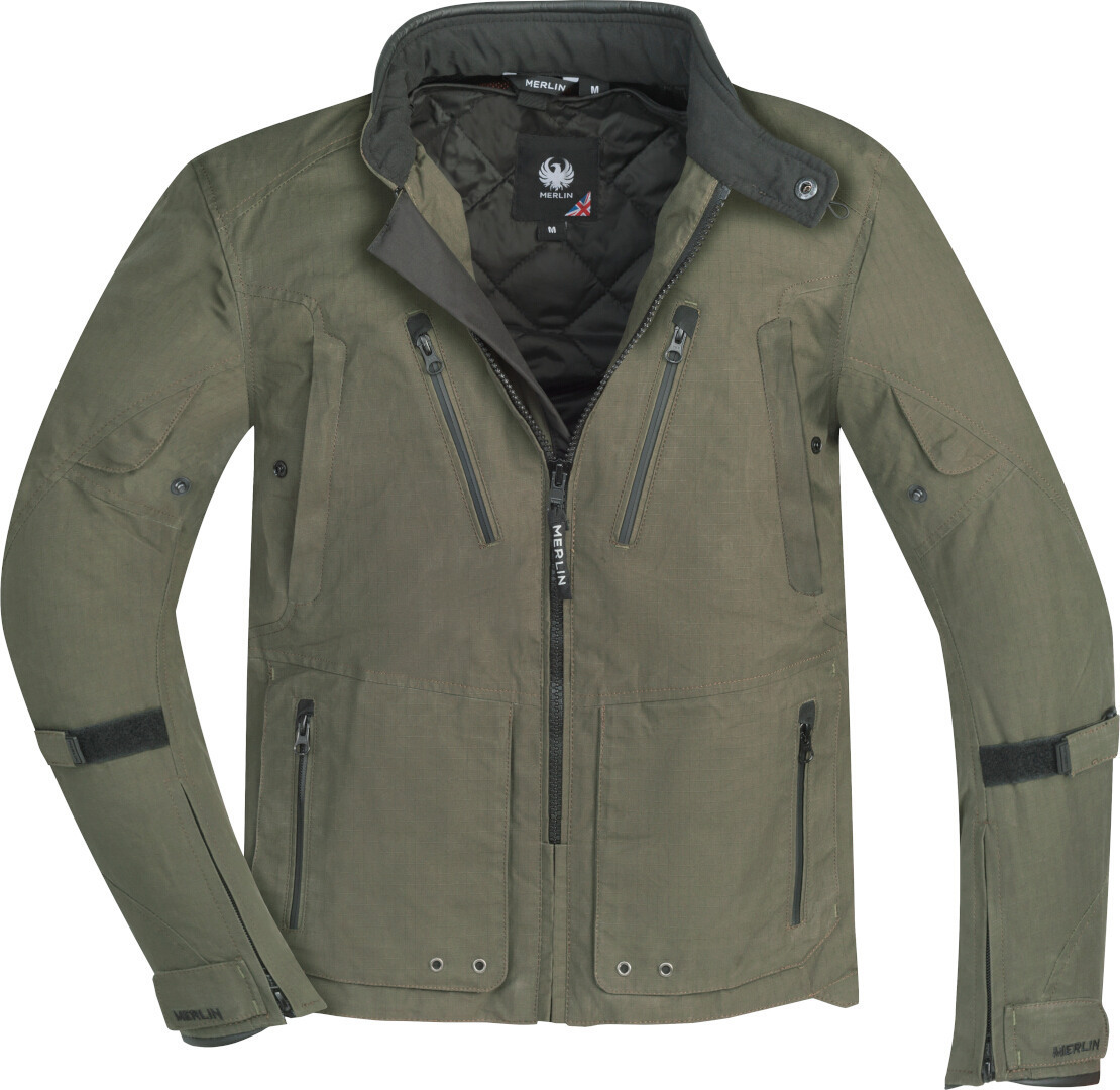 Merlin Exile D3O Explorer Dunkelkhaki Textil-Motorradjacke Größe 4XL