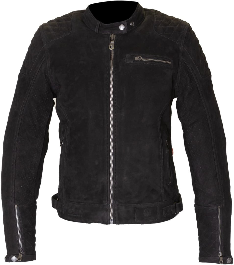 Merlin Isla TFL D3O Damen Schwarze Leder-Motorradjacke Größe XL