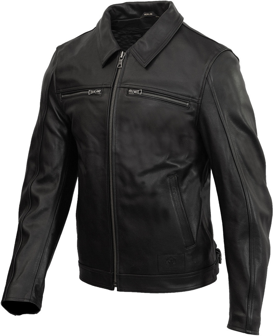 Merlin Kingsbury D3O Leder-Motorradjacke Größe S
