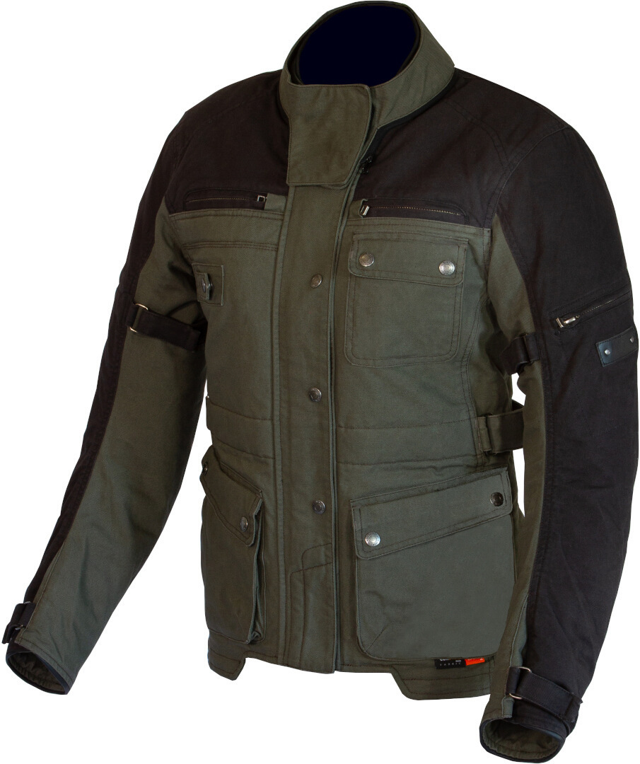 Merlin Mahala D3O Explorer Damen Textil-Motorradjacke Olivgrün Schwarz Größe XS
