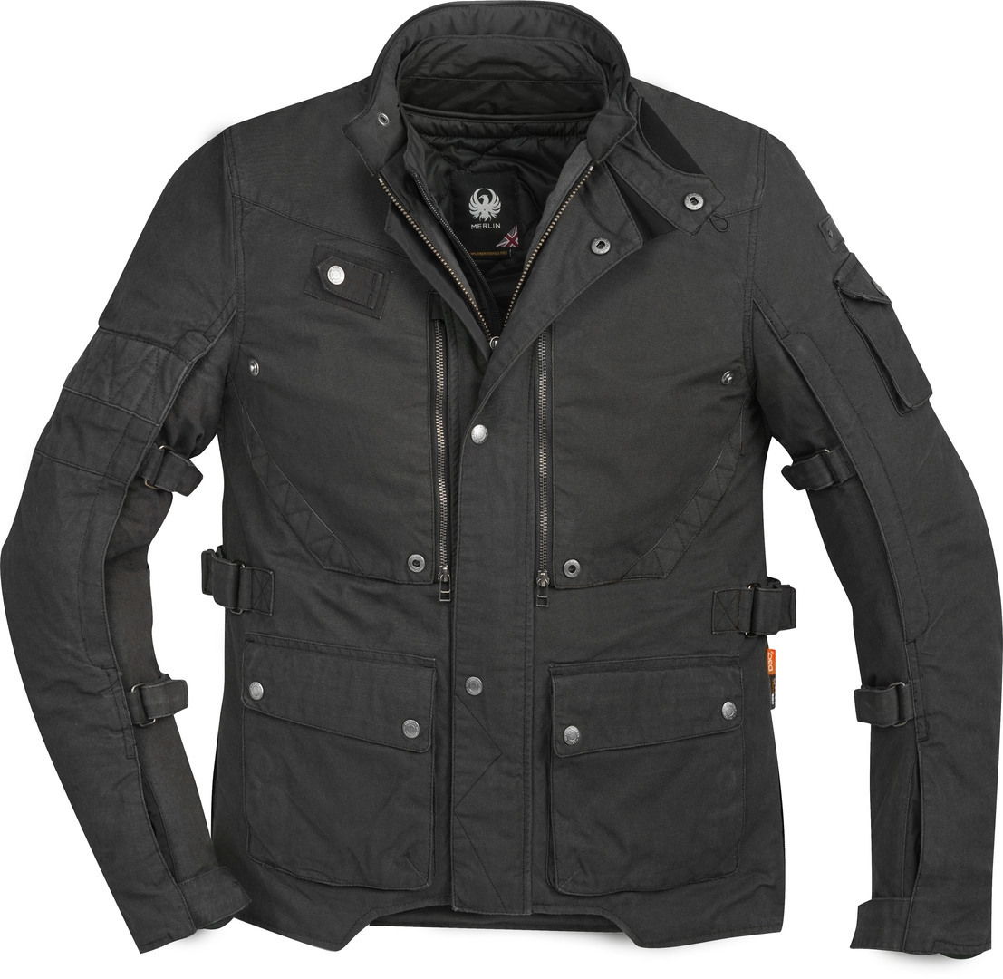 Merlin Mahala Pro D3O Explorer Textil-Motorradjacke Schwarz Größe L