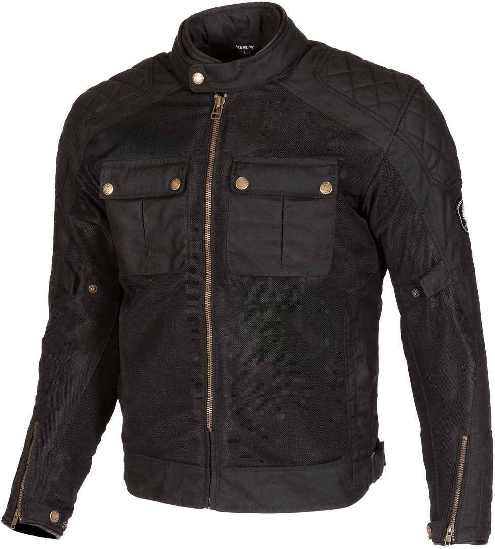Merlin Shenstone II Cotec Air Textil-Motorradjacke Schwarz Größe 2XL